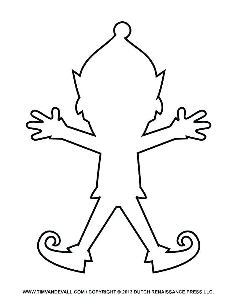 Girl Elf Coloring Pages Free