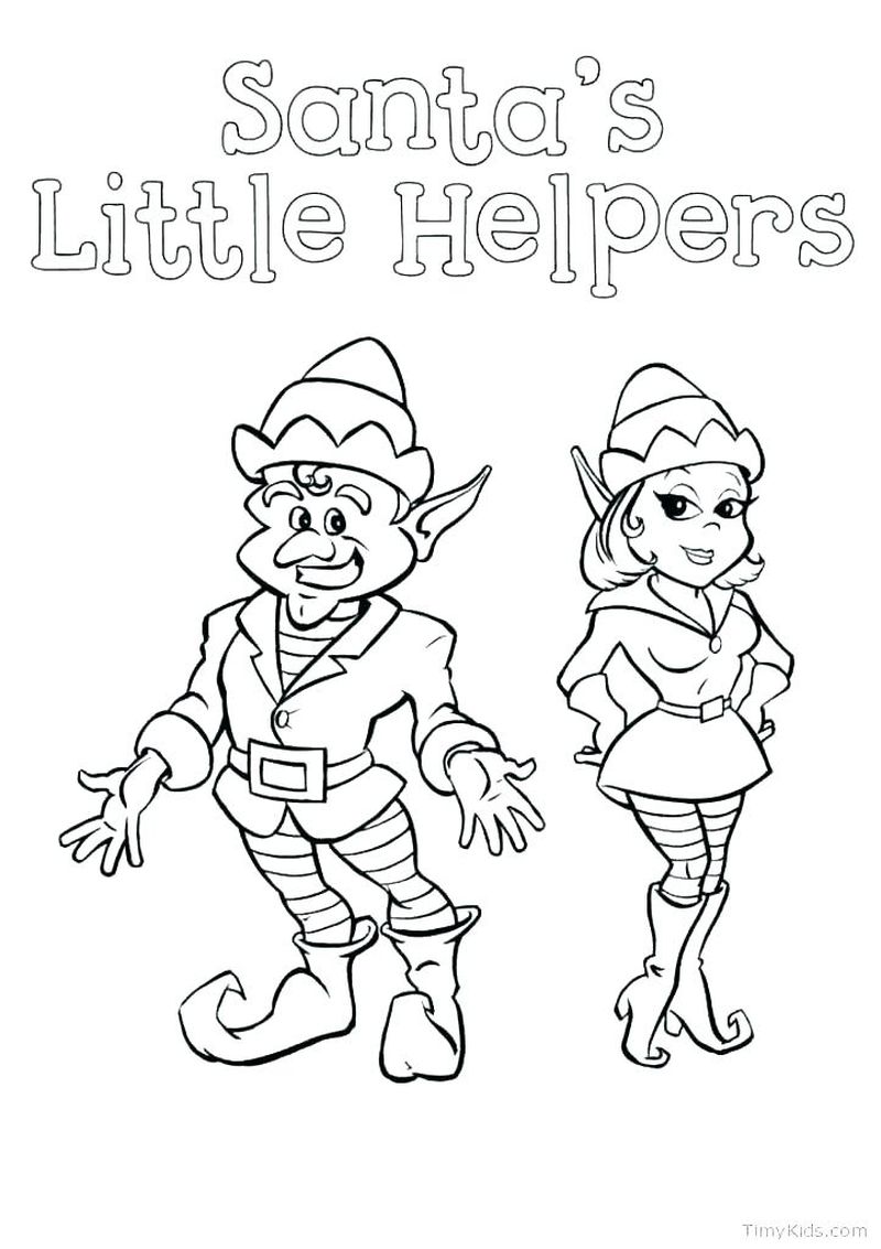 Girl Elf On The Shelf Coloring Pages