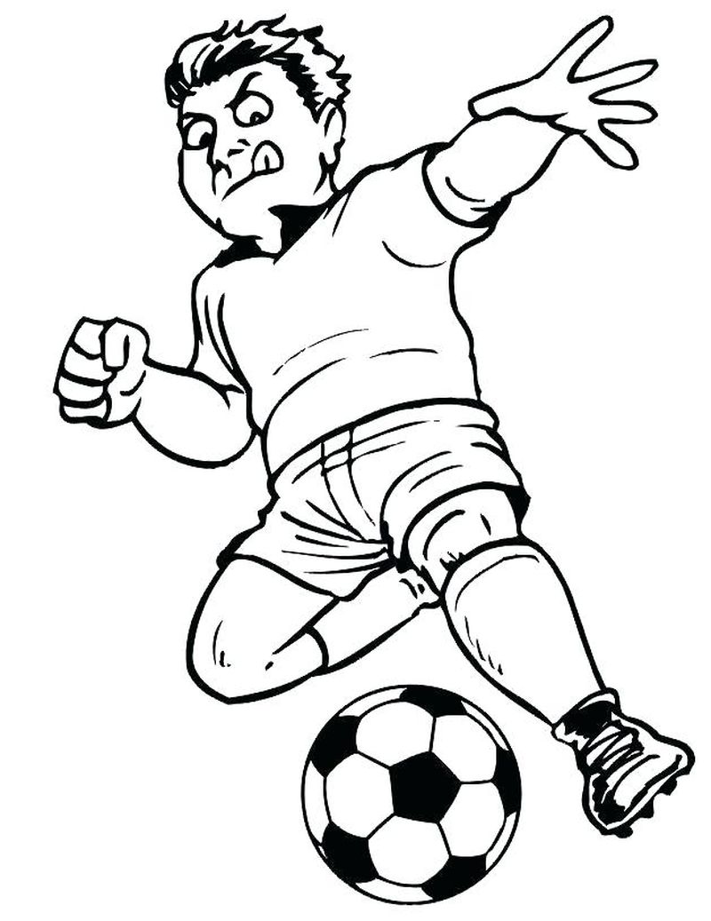 Girl Soccer Player Coloring Pages