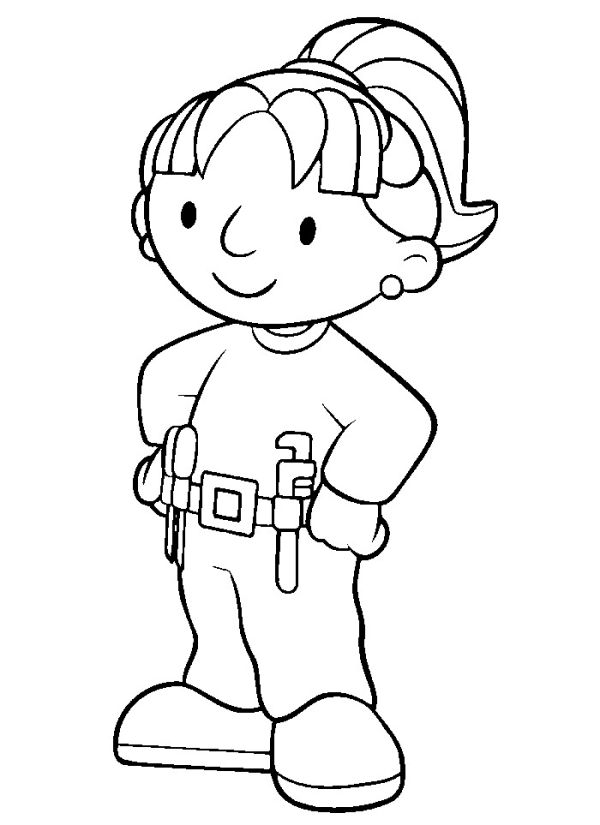 Girls bob the builder coloring pages