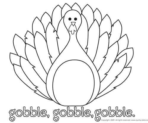 Gobble Thanksgiving Coloring Pages