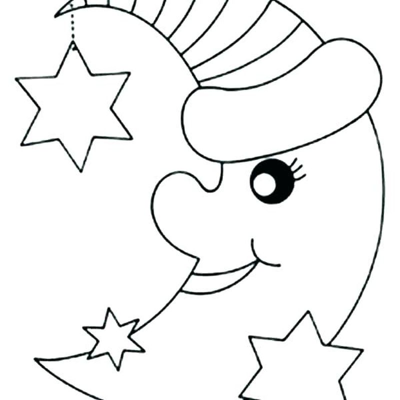 God Created The Sun Moon And Stars Coloring Page