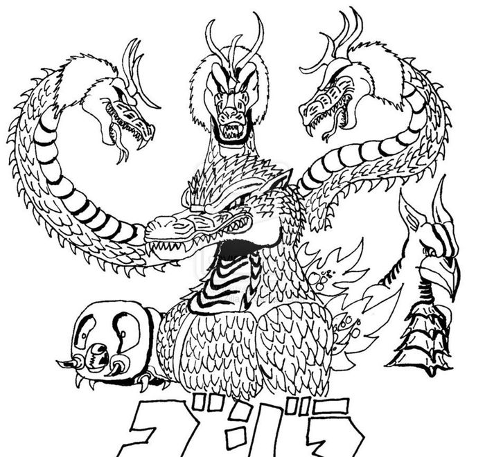 Godzilla Vs Mothra Coloring Pages