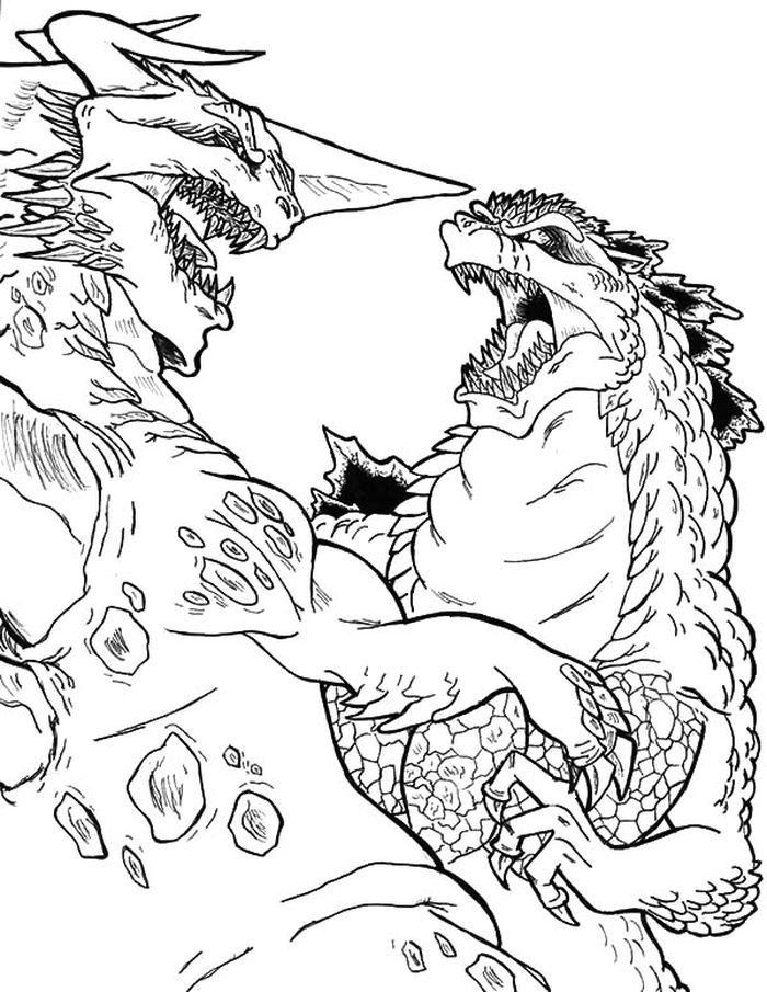 Godzilla Vs Zilla Coloring Pages