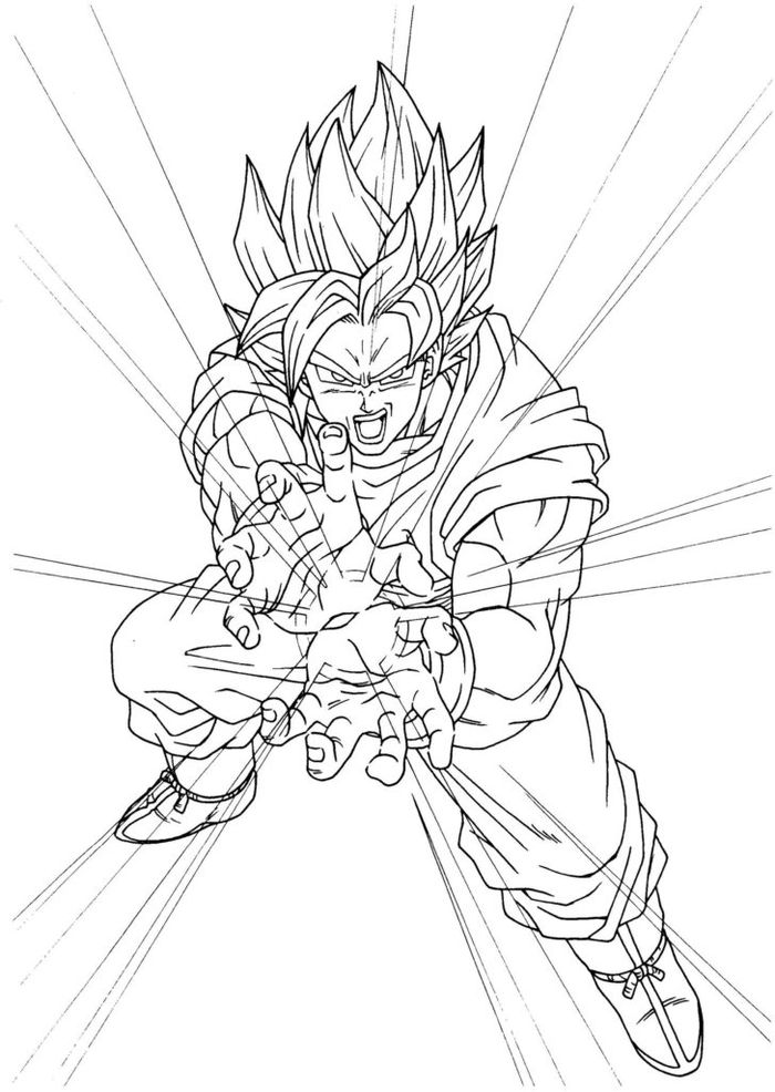 Goku Kamehameha Coloring Pages