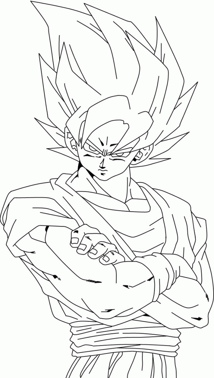 The Kindly Goku Coloring Pages PDF - Coloringfolder.com