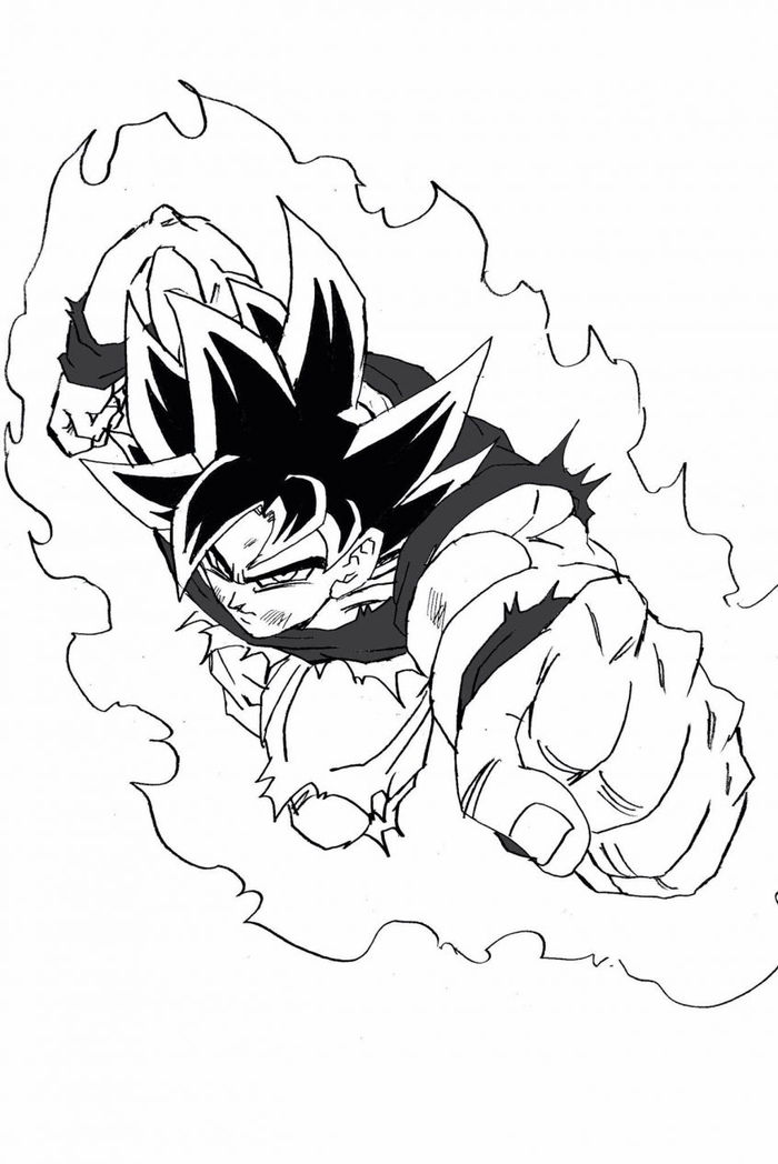 Goku Ultra Instinct Coloring Pages