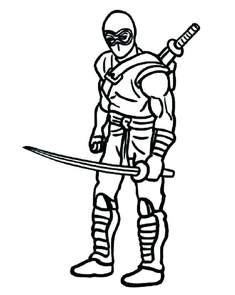 Gold Ninja Coloring Pages
