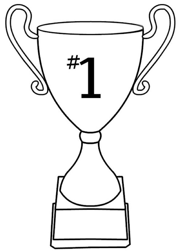 Gold Trophy Coloring Page