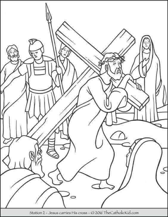 Good Friday Stations Of Cross Coloring Page