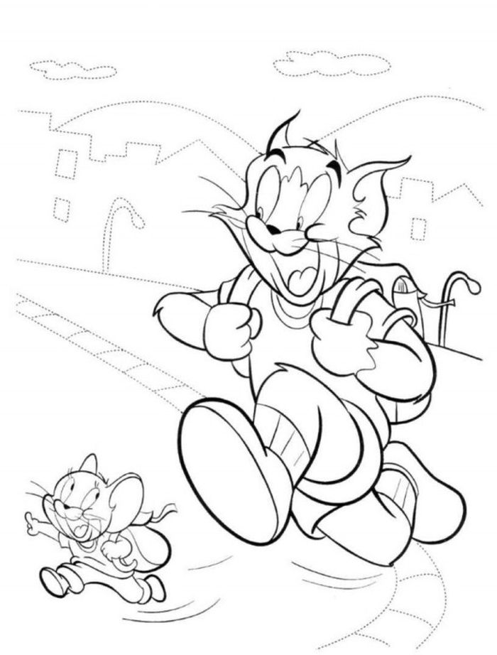Google Tom And Jerry Coloring Pages