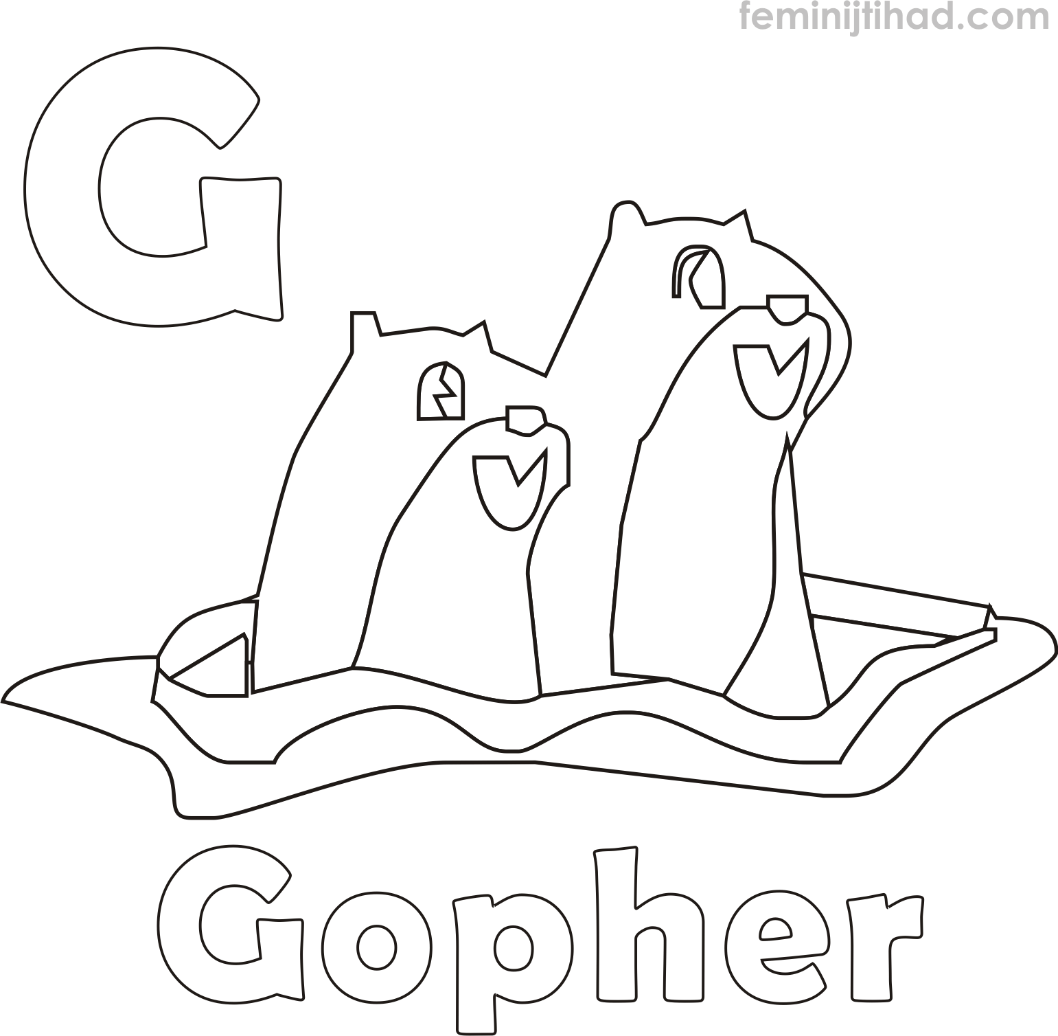 Gopher Coloring page for Toddler