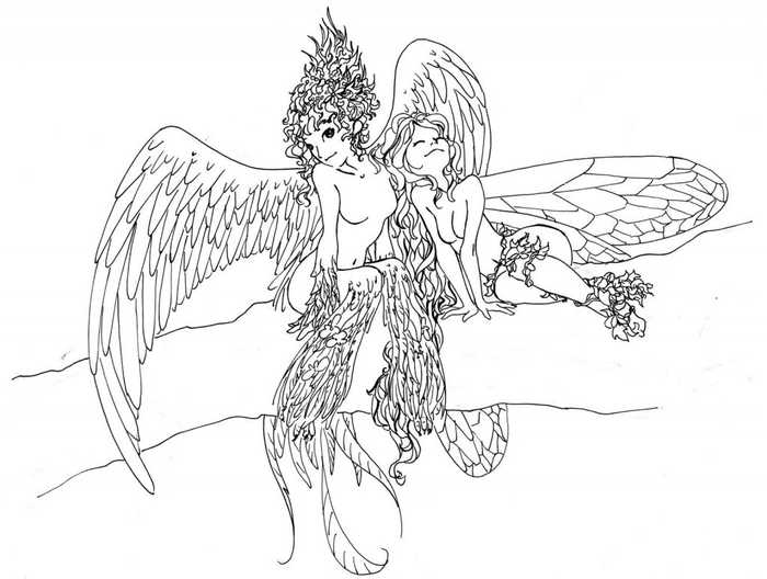 Gorgeous Fairies Coloring Pages