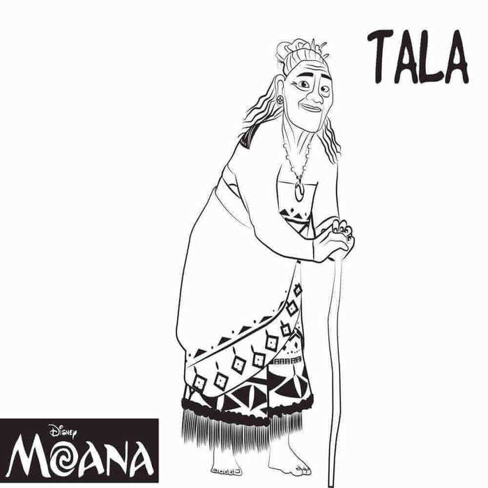 Grandma Tala Moana Coloring Pages