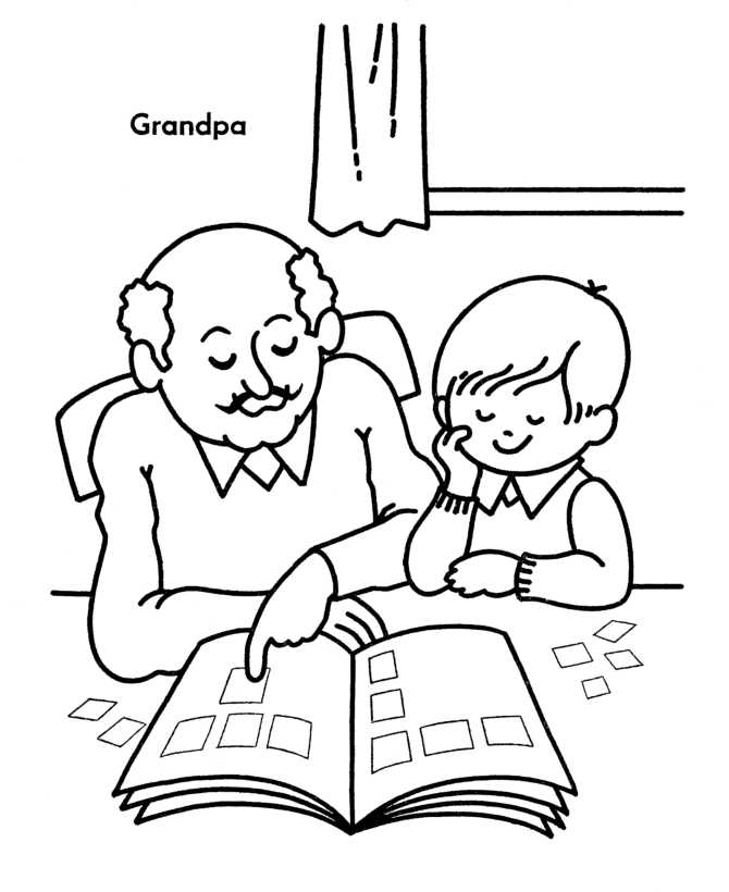Grandpa Coloring Pictures To Print