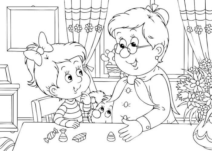 Grandparents Day Coloring Images