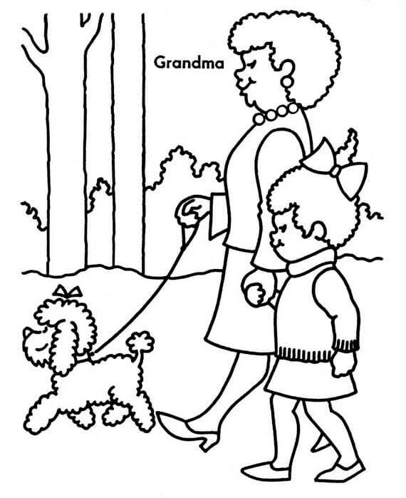 Grandparents Day Coloring Sheets