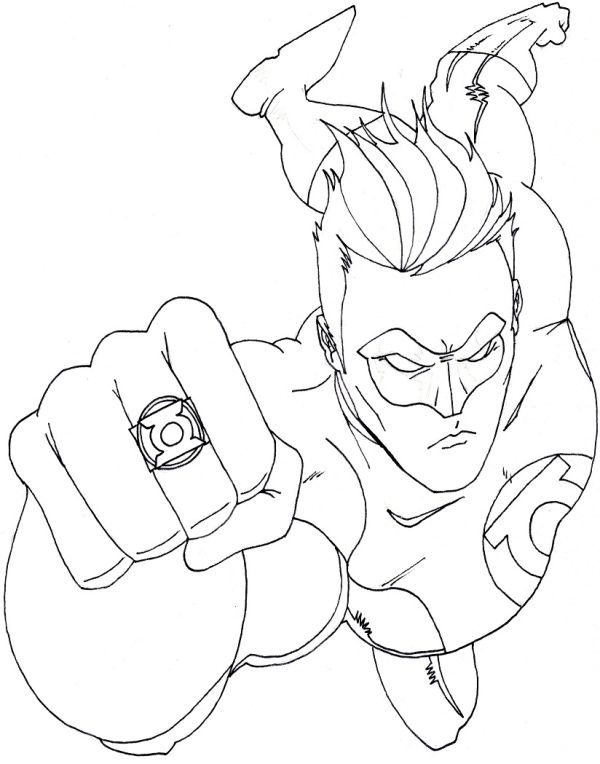 Green Lantern Coloring Pages