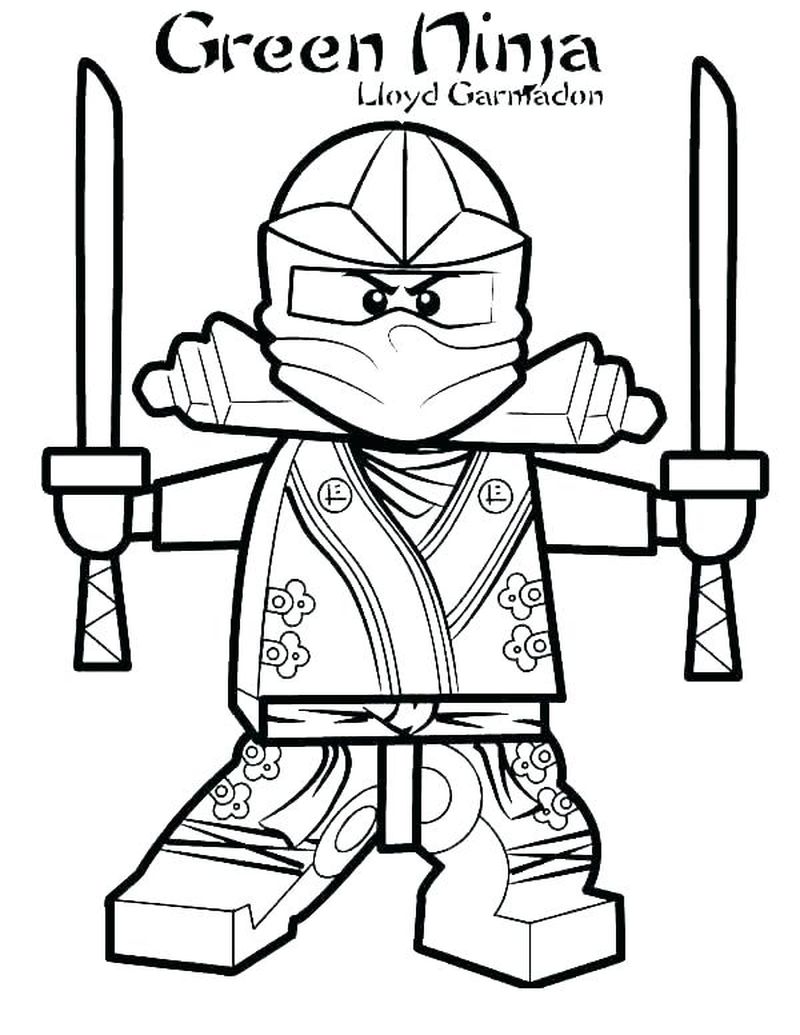 Green Ninja Ninjago Coloring Pages