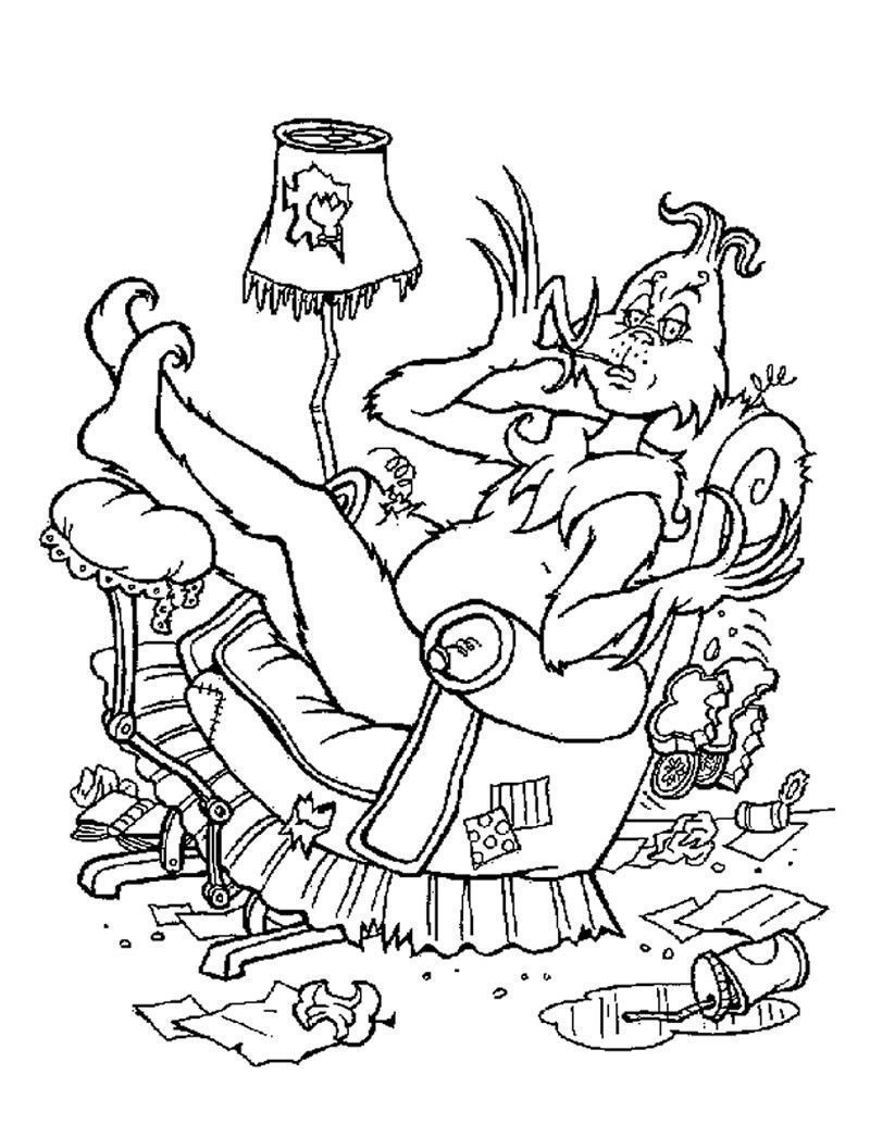 grinch dog coloring pages