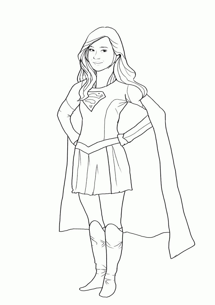 Grown Up Coloring Pages Supergirl