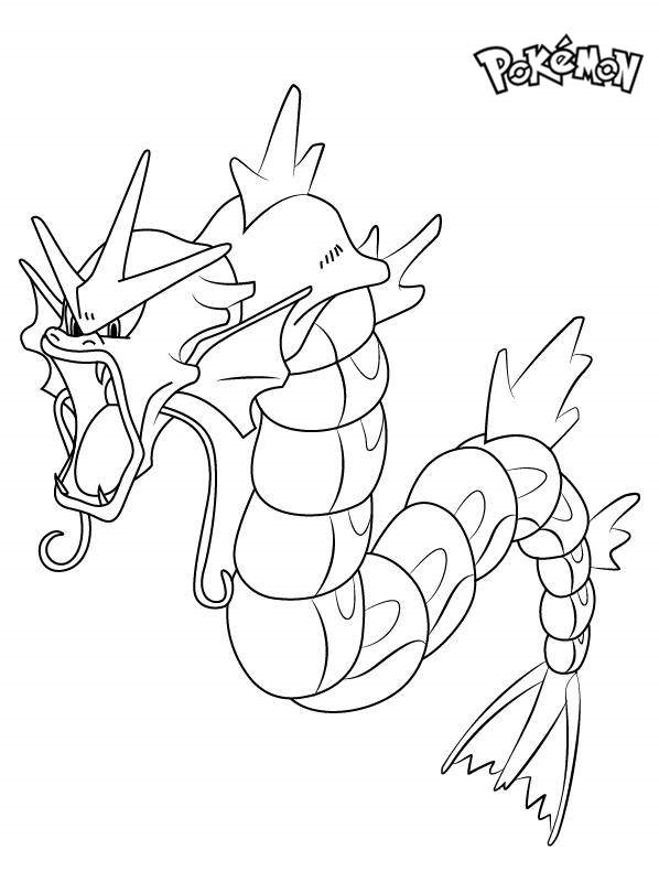 gyarados from pokemon coloring pages