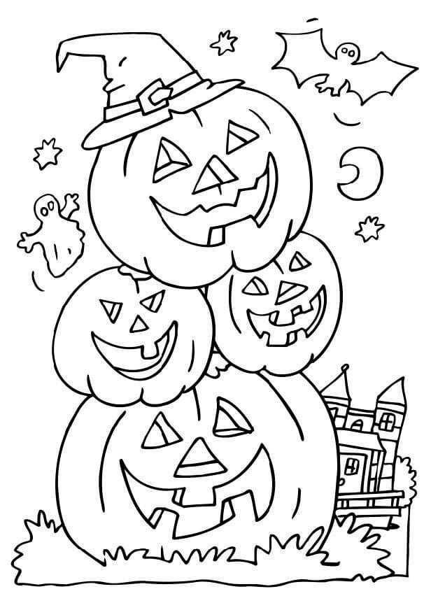 Halloween Jack O Lanterns Coloring Pages