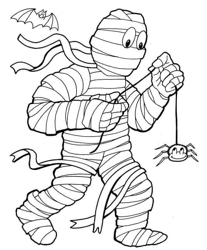 Halloween Mummy Coloring Pictures