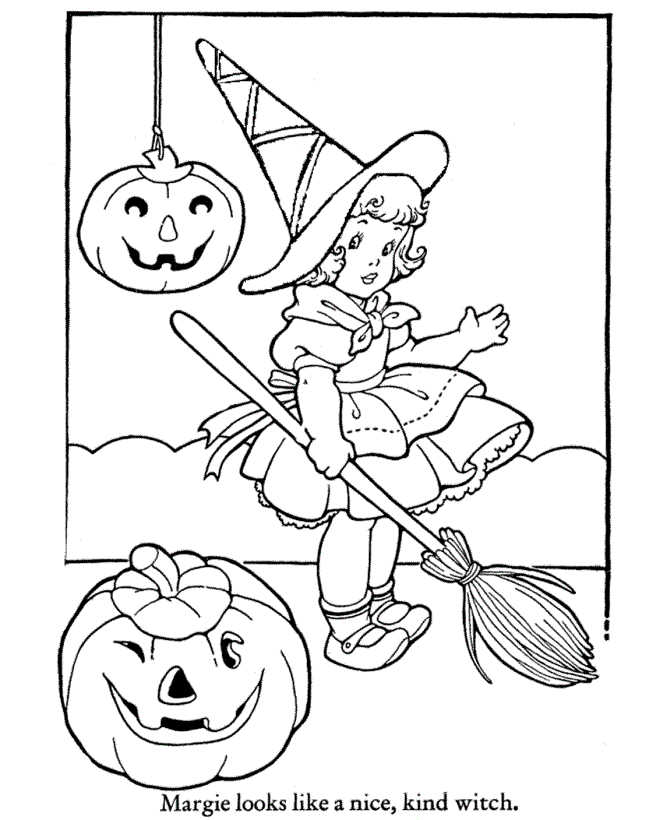 Halloween Witch Coloring Pages Free Printable
