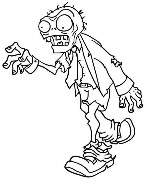 Halloween Zombie Coloring Pages