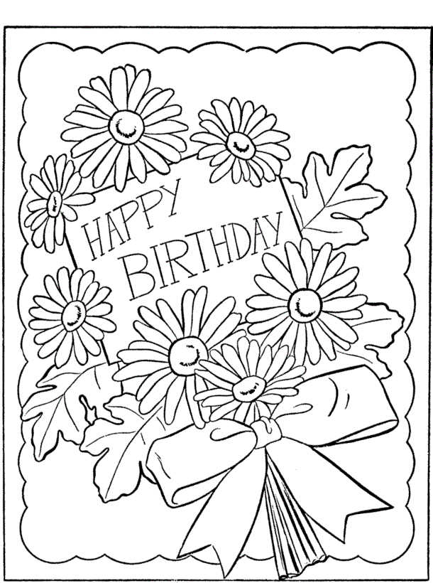 Happy Birthday Coloring Cards