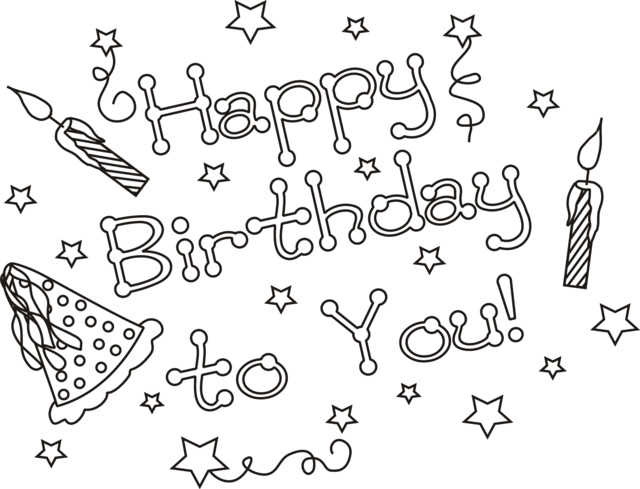 Take A Look At These Happy Birthday Coloring Pages PDF - Coloringfolder.com