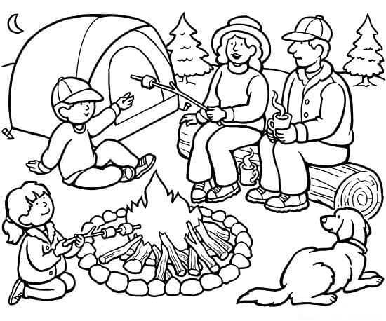 Happy Camper Coloring Pages