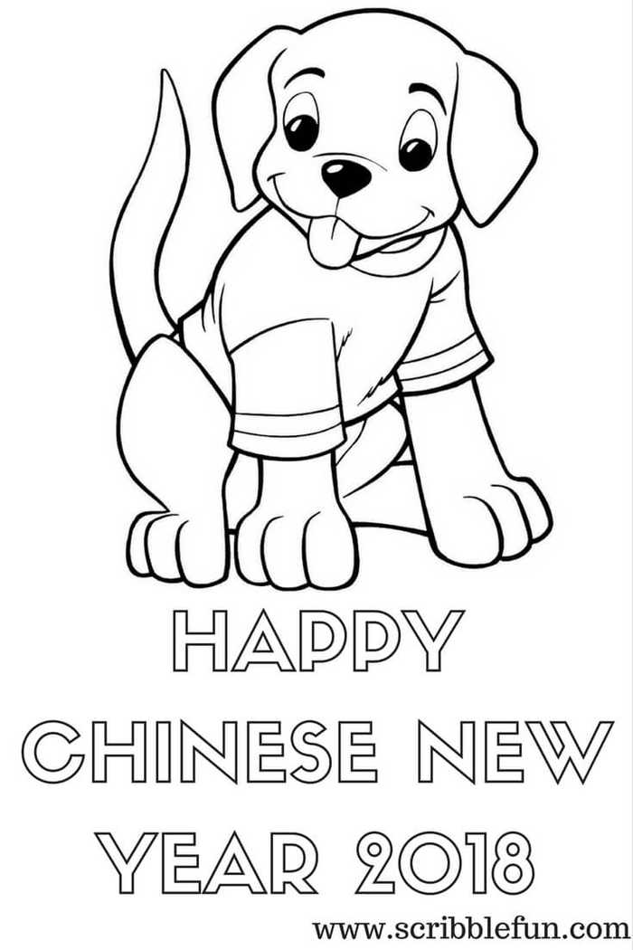 Happy Chinese New Year Coloring Sheets