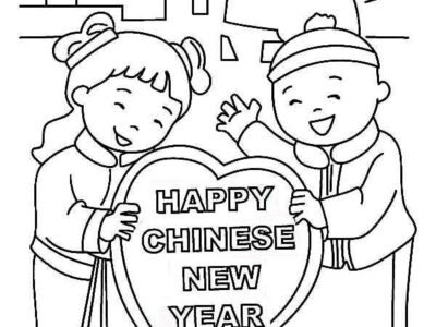 Happy Chinese New Year Coloring Pages