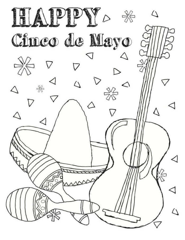 Happy Cinco De Mayo Coloring Pages