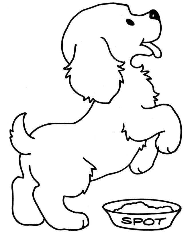 Happy Dog Coloring Pages