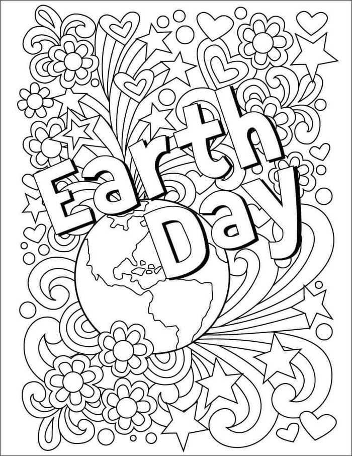 Happy Earth Day Coloring Pages To Print