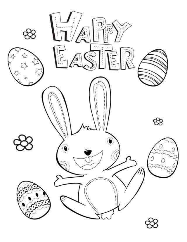 Happy Easter Coloring Pages For Preschoolers