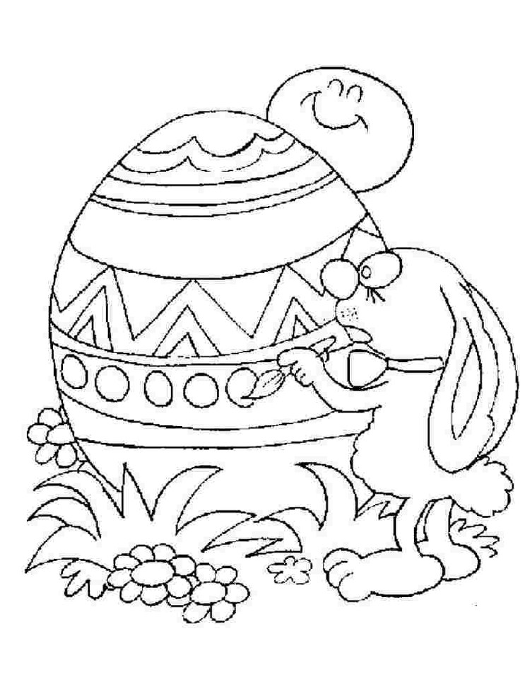 Happy Easter Egg Coloring Pages