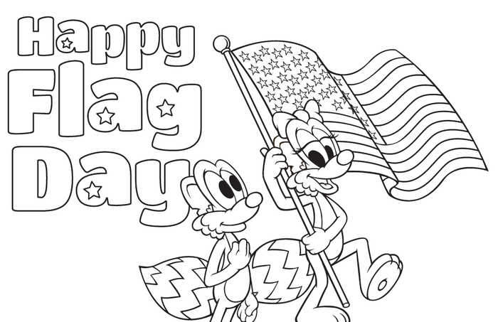Happy Flag Day Coloring Sheets