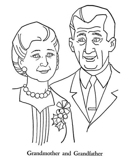 Happy Grandparents Day Coloring Sheets