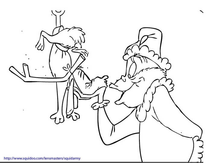 Happy Grinch Coloring Pages