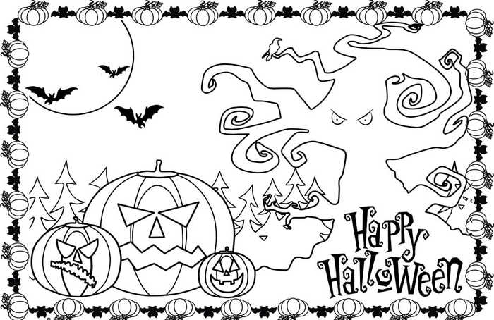 Happy Halloween Coloring Pages