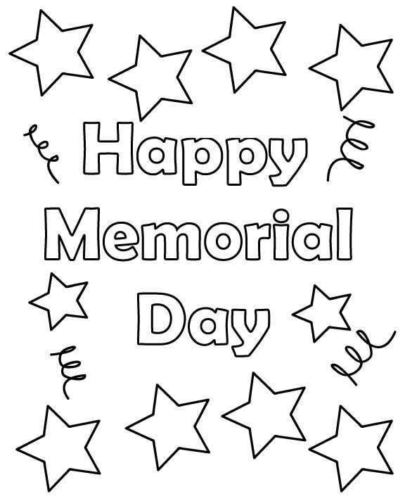 Happy Memorial Day Coloring Pages To Print