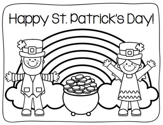 Happy St Patricks Day Coloring Page