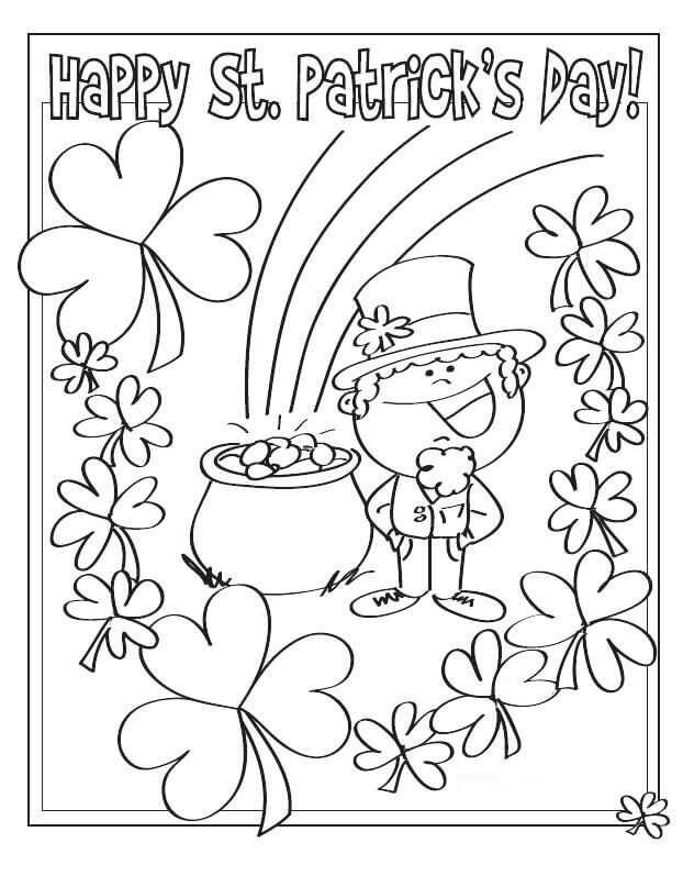 Happy St Patricks Day Coloring Pages Free Printable