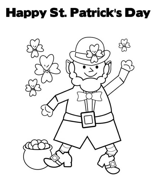 Happy St Patricks Day Coloring Pages
