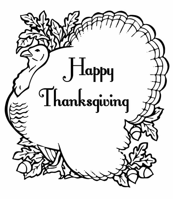 Happy Thanksgiving Card Coloring Pages