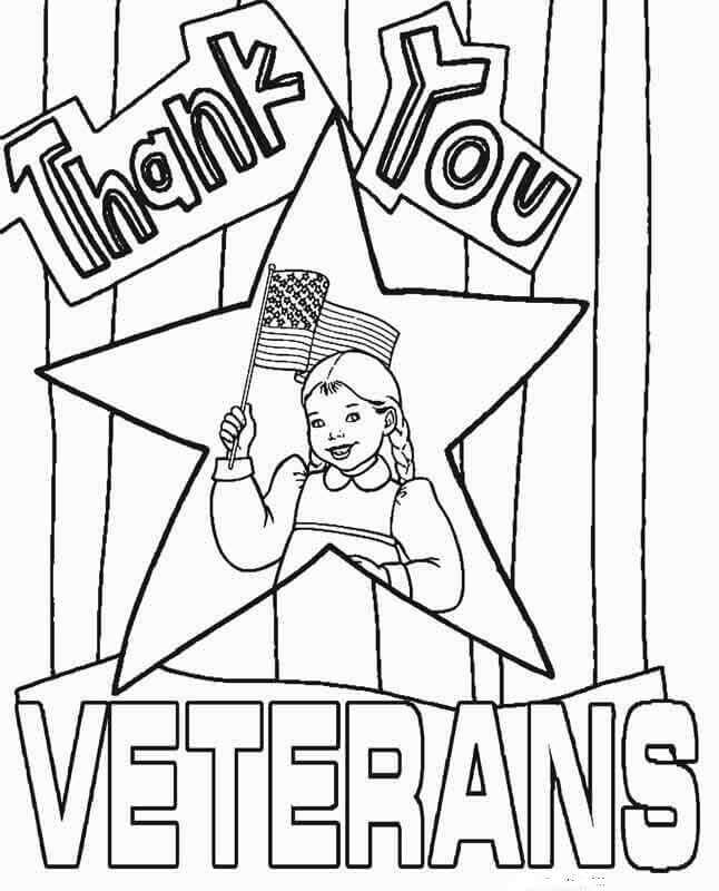 Happy Veterans Day Coloring Pages Free